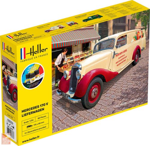 Heller 1:24 STARTER KIT MB 170 Lieferwagen