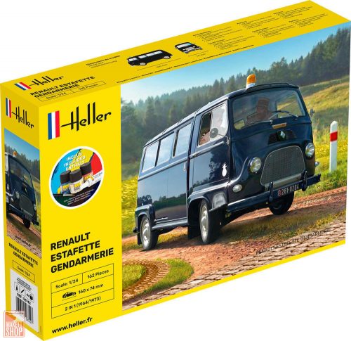 Heller 1:24 STARTER KIT RENAULT Estafette Gendarmerie New Mould