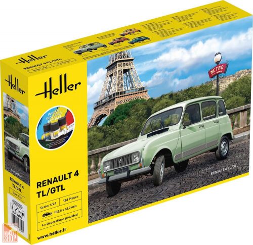 Heller 1:24 STARTER KIT Renault 4TL/GTL