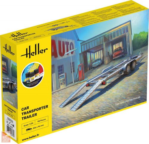 Heller 1:24 STARTER KIT Car Transporter Trailer