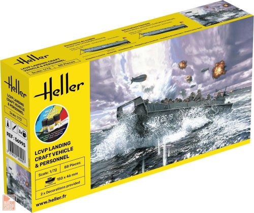 Heller 1:72 STARTER KIT LCVP Landungsboot + Figures