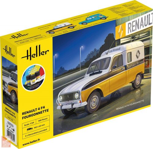 Heller 1:24 STARTER KIT Renault 4 Fourgonette F4