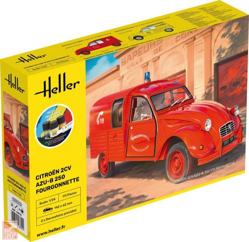 Heller 1:24 STARTER KIT Citroen 2CV Fourgonette AK 250