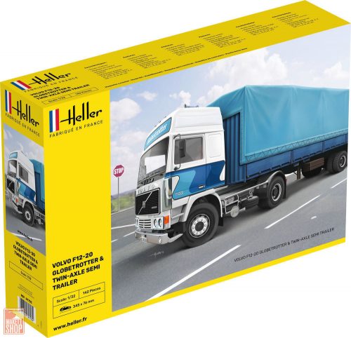 Heller 1:32 F12-20 Globetrotter & Twin-Axle Semi trailer