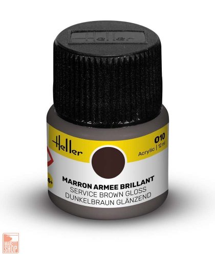 Heller  Peinture Acrylic 010 marron armee brillant