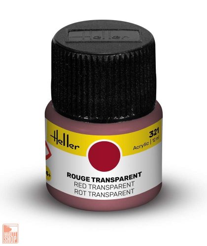 Heller  Peinture Acrylic 321 rouge transparent