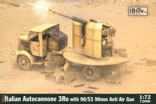 IBG Model IBG72096 1:72 3Ro Italian Autocannone 90/53 with 90mm Anti Air Gun