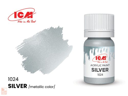 ICM  METALLIC COLORS Silver bottle 12 ml