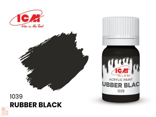 ICM  GREY Rubber Black bottle 12 ml