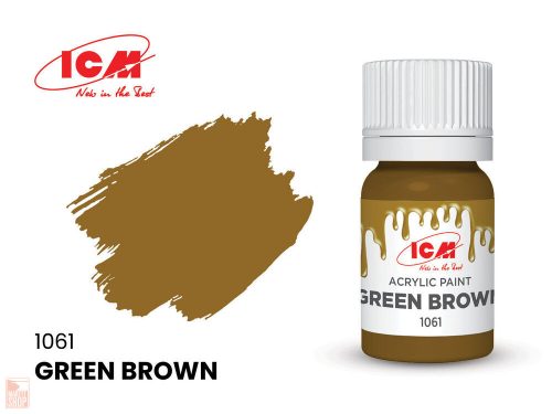 ICM  BROWN Green Brown bottle 12 ml