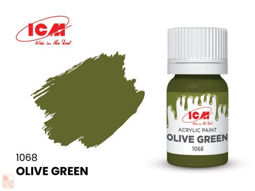 ICM  GREEN Olive Green bottle 12 ml