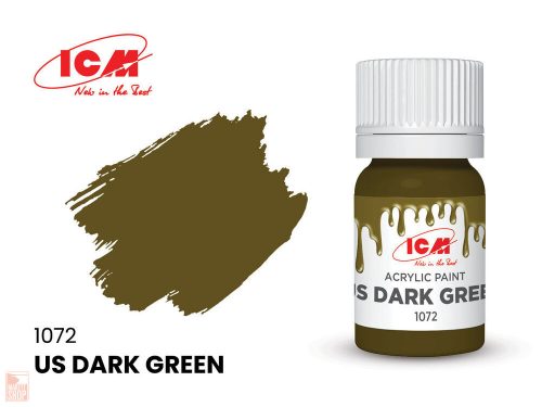 ICM  GREEN US Dark Green bottle 12 ml