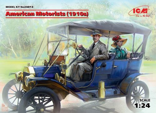 ICM 1:24 American Motorists (1910s)(1male,1female figures)