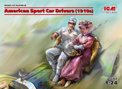 ICM 1:24 American Sport Car Drivers(1910s)(1 male 1 female figures)