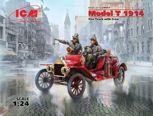 ICM 1:24 Model T 1914 Fire Truck with Crew