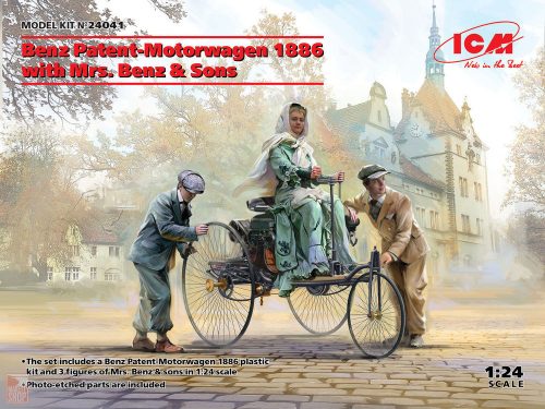 ICM 1:24 Benz Patent-Motorwagen 1886 with Mrs. Benz & Sons