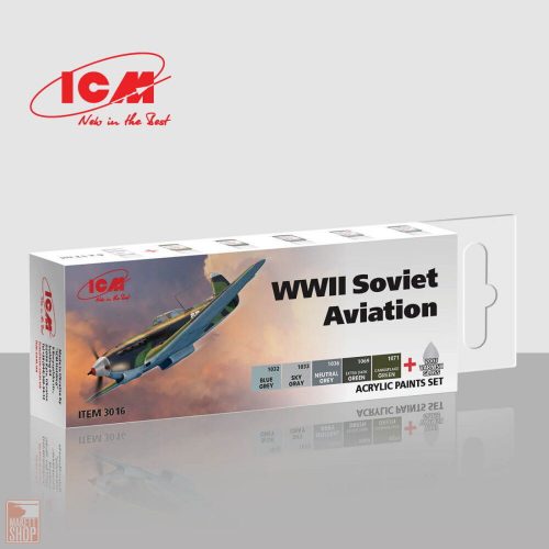 ICM  Acrylic Paint Set for WWII Soviet aviation 6 x 12 ml