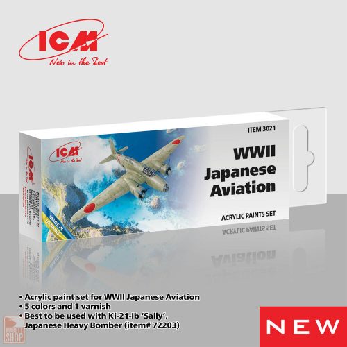 ICM  Acrylic Paint Set for WWII Japanese Aviation 6 x 12 ml