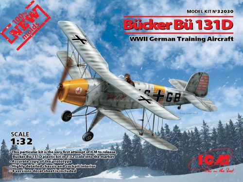 ICM 1:32 Bücker Bü 131D,WWII German Training Aircraft(100% new molds)