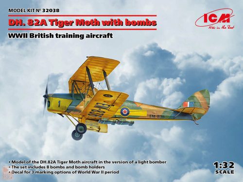 ICM 1:32 DH. 82A Tiger Moth with bombs, WWII British training aircraft