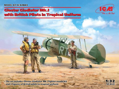 ICM 1:32 Gloster Gladiator Mk.I with British Pilots in Tropical Uniform