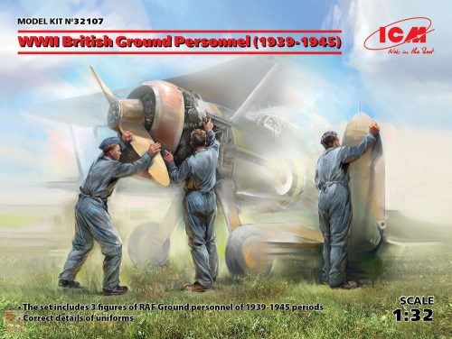 ICM 1:32 WWII British Ground Personnel(1939-1945)(3 figures)