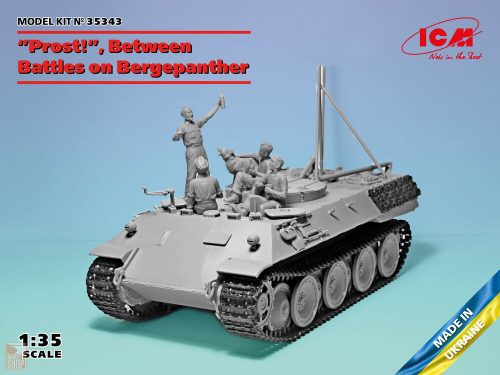 ICM 1:35 Prost!"Between Battles on Bergepanther(WWII German Tankmen with Bergepanther