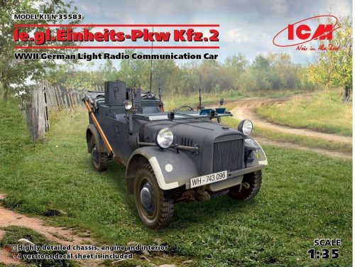 ICM 1:35 le.gl.Einheitz-Pkw KFZ.2,WWII GermanLigh Radio Communication Car