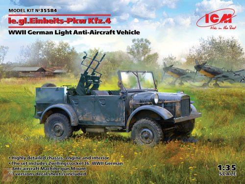 ICM 1:35 le.gl.Einheitz-Pkw Kfz.4, WWII German Light Anti-Aircraft Vehicle