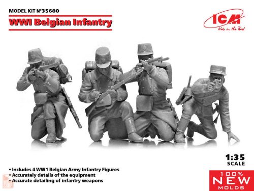 ICM 1:35 WWI Belgian Infantry (100% new molds)