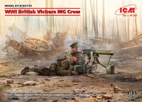 ICM 1:35 WWI British Vickers MG Crew(Vickers MG & 2figures)