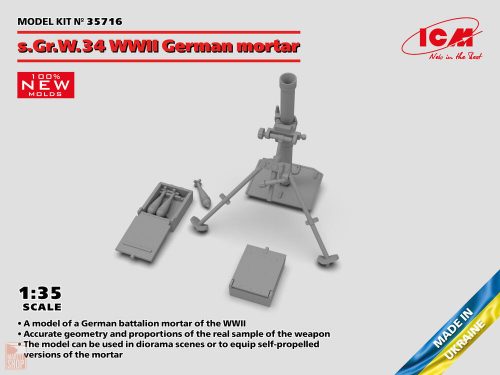 ICM 1:35 s.Gr.W.34 WWII German mortar