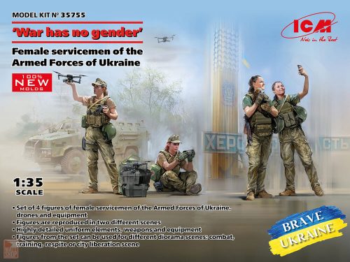 ICM 1:35 'War has no gender'. Female servicemen of the Armed Forces of Ukraine (100% new molds)