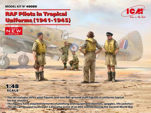 ICM 1:48 RAF Pilots in Tropical Uniforms (1941-1945) (100% new molds)