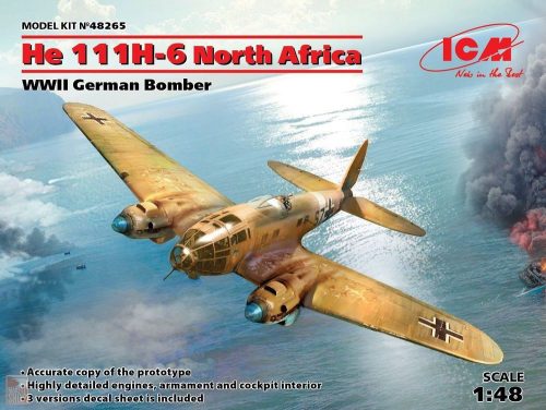 ICM 1:48 He 111H-6 North Africa,WWII German Bombe Limited