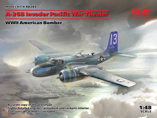 ICM 1:48 A-26 Invader Pacific War Theater, WWII American Bomber