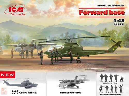 ICM 1:48 Forward base Cobra AH-1G+Bronco OV-10A w.US Pilots&Ground Person a. HelicoPilots