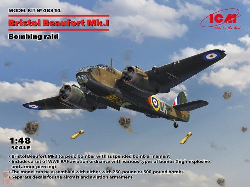 ICM 1:48 Bristol Beaufort Mk.I. Bombing raid