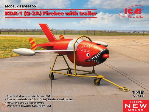 ICM 1:48 Q-2A (KDA-1) Firebee with trailer (1 airplane and trailer)