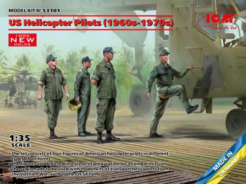 ICM 1:35 US Helicopter Pilots (1960s-1970s) (100% new molds)