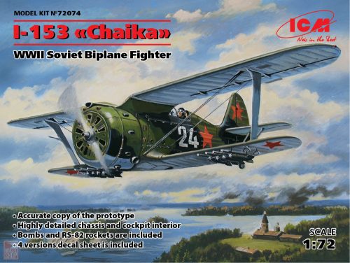 ICM 1:72 I-153 "Chaika", WWII Soviet Biplane Fighter