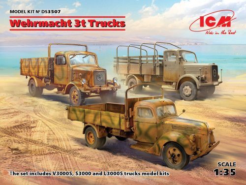 ICM 1:35 Wehrmacht 3t Trucks (V3000S, KHD S3000, L3000S)