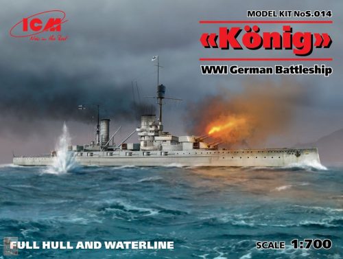 ICM 1:700 König WWI German Battleship Full hull and waterline