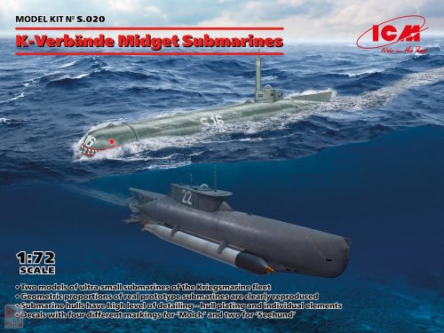 ICM 1:72 K-Verbände Midget Submarines ('Seehund' and 'Molch')