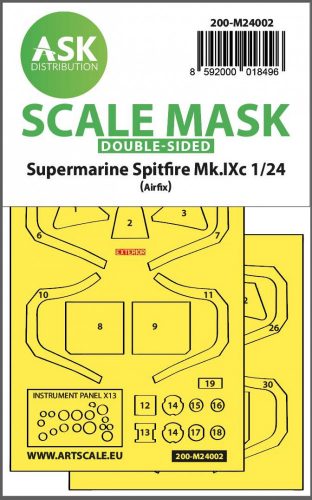 ASK mask 1:24 Spitfire Mk.IX double-sided masks for Airfix