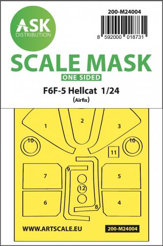 ASK mask 1:24 F6F-5 Hellcat one-sided express masks for Airfix