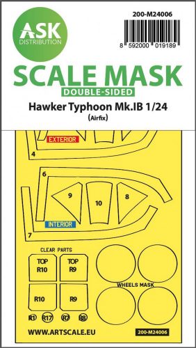 ASK mask 1:24 Hawker Typhoon Mk.IB double-sided express masks for Airfix