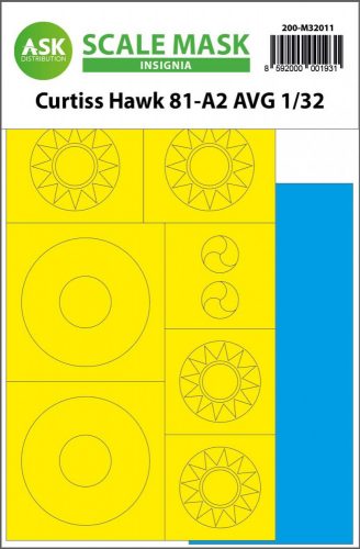 ASK mask 1:32 Curtiss Hawk 81-A2 AVG INSIGNIA masks for Great Wall Hobby