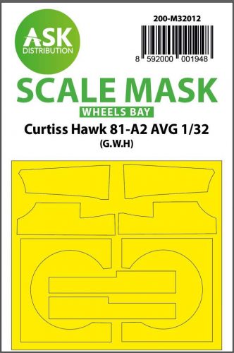 ASK mask 1:32 Curtiss Hawk 81-A2 AVG wheels bay masks for Great Wall Hobby