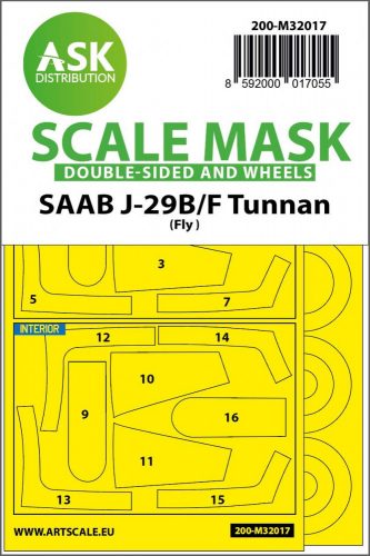 ASK mask 1:32 SAAB J-29B/F double-sided express masks for Fly